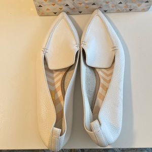White Leather Nicholas Kirkwood Flats